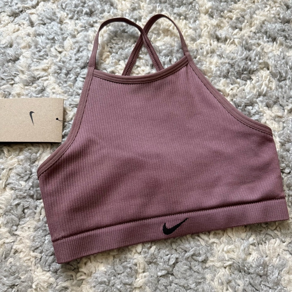 Nike Mauve Ribbed Sports Bra